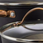 Oster Allsberg 10-Piece Aluminum Nonstick Cookware Set with Bronze Handles, Black and Bronze thumbnail 6