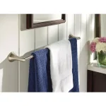 MOEN Darcy 24 in. Single Towel Bar, Brushed Nickel, Zinc Construction thumbnail 2