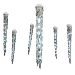 LightShow 8-Light Classic White Shooting Star LED Icicle Light Set, Outdoor, 7.5 ft thumbnail 3