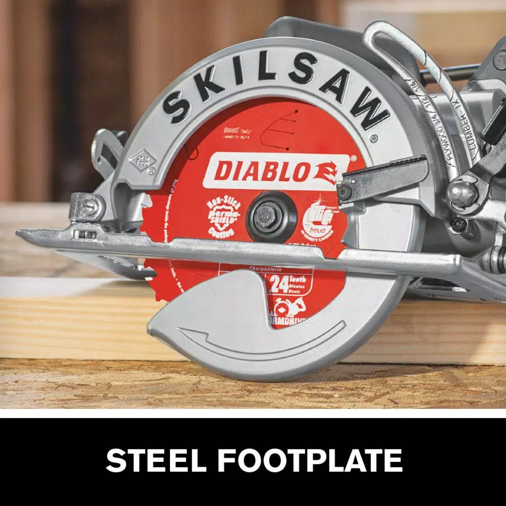 SKILSAW 7-1/4 in. 15 Amp Worm Drive Circular Saw with Diablo Carbide Tipped Blade