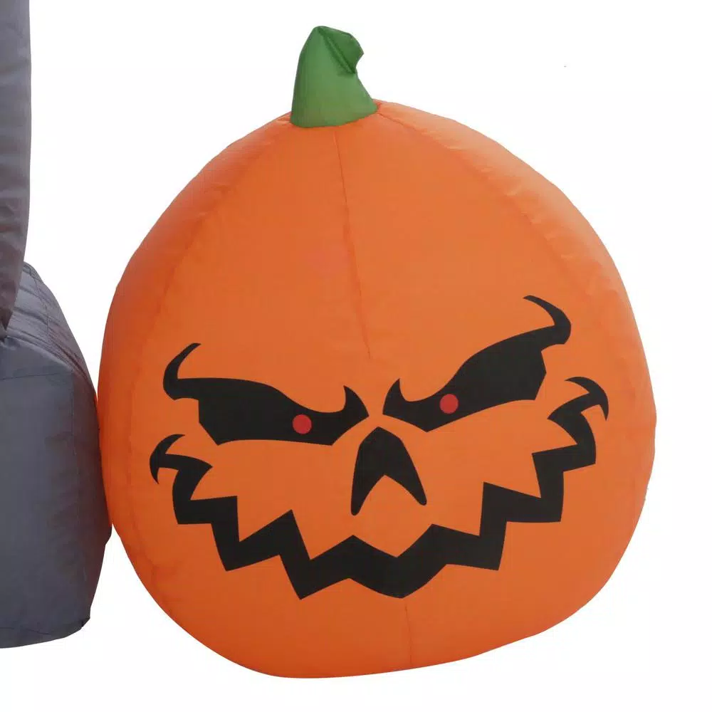 Gemmy 6 ft. Animated Fire and Ice Shaking Reaper Inflatable Halloween Decor with Projection and Fog Effect