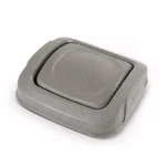 Toter Slimline 25 Gallon Square Trash Can Swing Door Lid - Graystone thumbnail 1