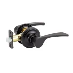 Copper Creek Scandinavian Kash Black Passage Lever Door Handle, Modern Interior Zinc Hardware thumbnail 1