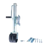 Max Load 2000 lb. Capacity Side Wind Trailer Jack with Dual Wheels and Horizontal Mounts thumbnail 1