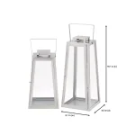 Home Decorators Collection Silver Metal Candle Lanterns, Set of 2 thumbnail 2