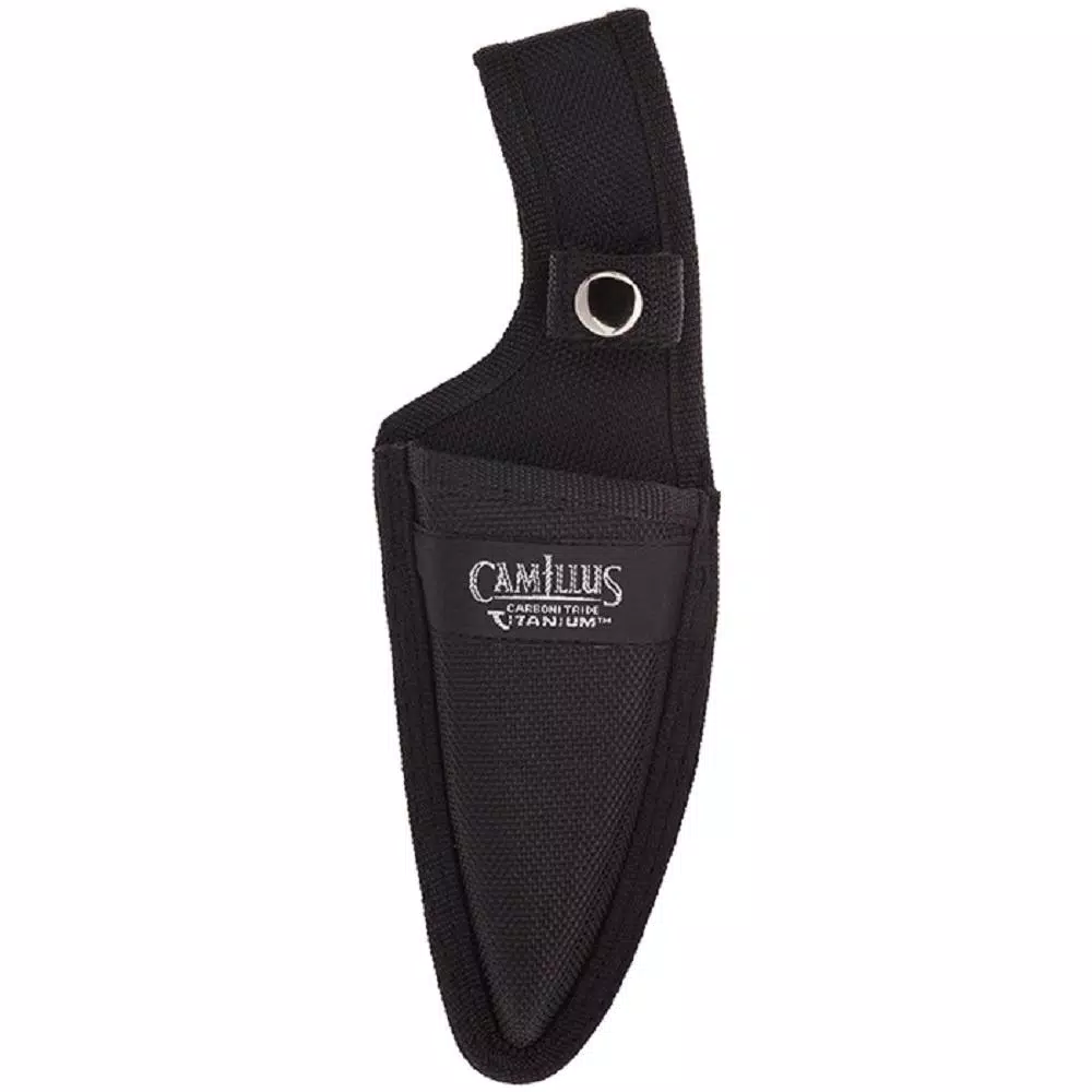 Camillus Dominator 2.25 in. Stainless Steel Drop Point Fixed Blade Knife with Aluminum Handle and Sheath