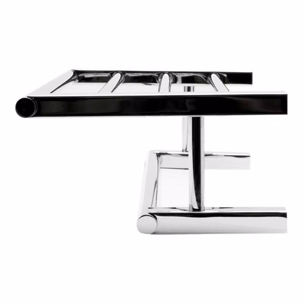 ALFI BRAND 25.88 in. Modern Wall Mount Towel Rack with Shelf, Polished Chrome