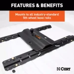CURT Bent Plate 5th Wheel Rail Gooseneck Hitch with 2-5/16" Offset Ball thumbnail 12