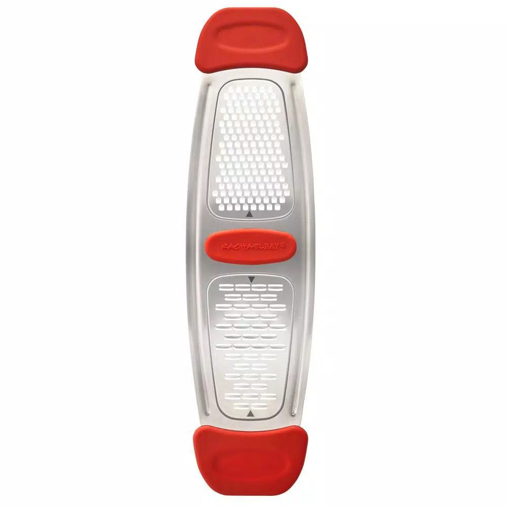 Rachael Ray Stainless Steel Multi-Grater with Red Silicone Handles