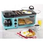 Nostalgia BSET300BLUE Retro Series 3-in-1 Breakfast Station, 1500W, 4-Slice Toaster Oven & 4-Cup Coffee Maker, Blue thumbnail 2