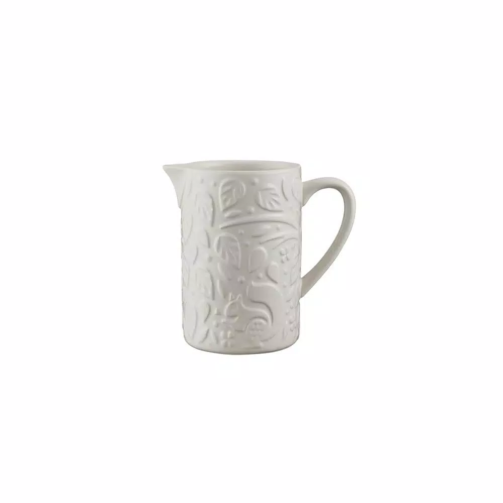 Mason Cash Forest 4-Piece Cream Stoneware Breakfast Set, 59 fl. oz.