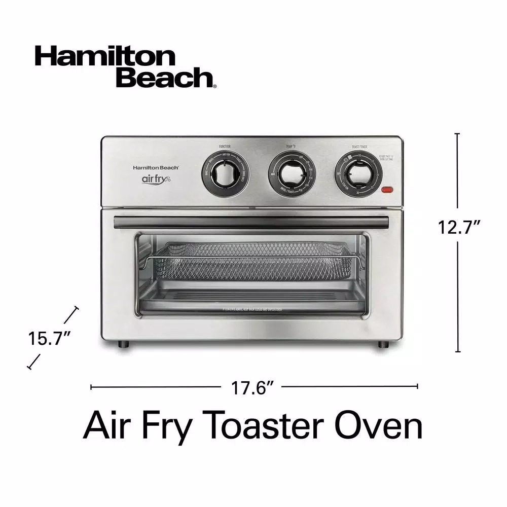 Hamilton Beach 1800W Air Fry Countertop Oven, 6-Function Stainless Steel Oven