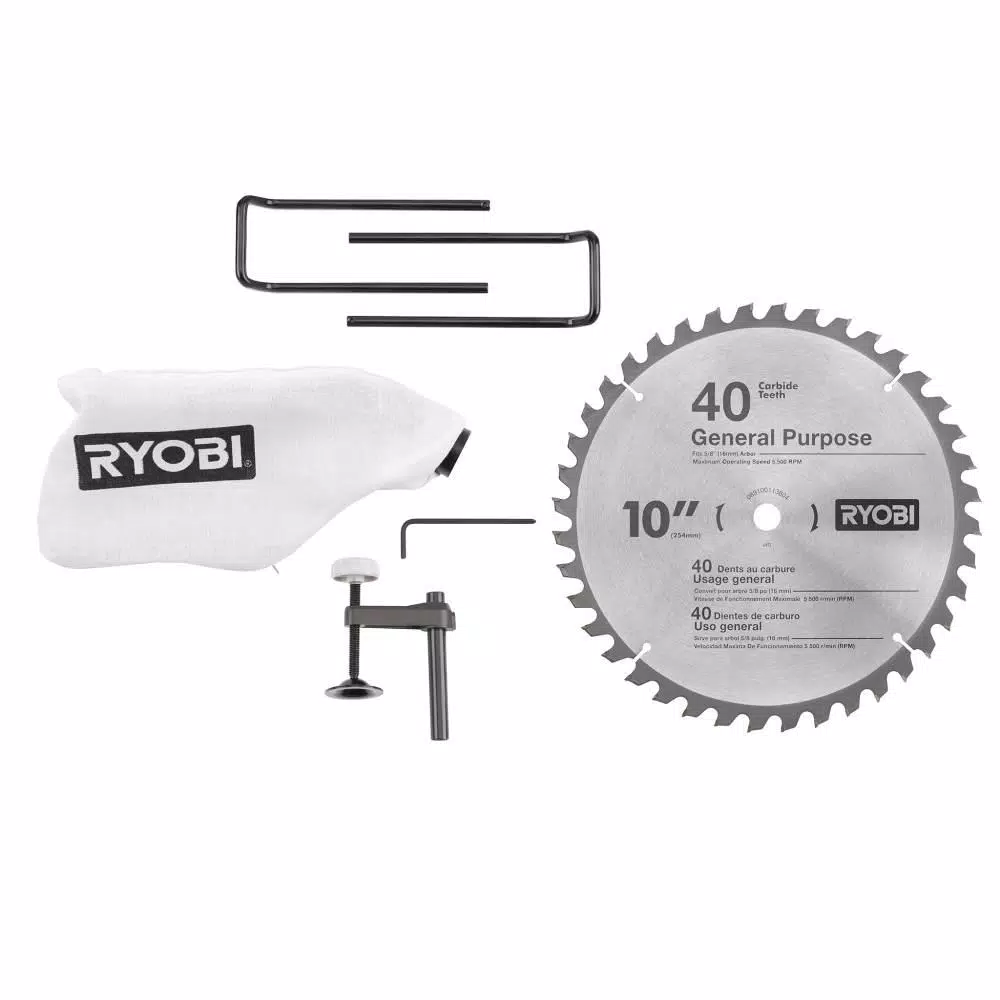 RYOBI 15 Amp 10 in. Sliding Compound Miter Saw with Universal Quickstand Kit