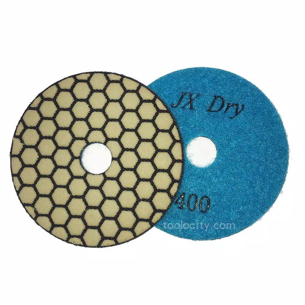 Unbranded JX 4 in. Dry Diamond Polishing Pads Set, 8-Piece Grit Range with White Buff