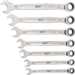 Milwaukee 7-Piece SAE Ratcheting Combination Wrench Set thumbnail 1