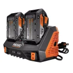 RIDGID 18V Dual Port Dual Chemistry Sequential Battery Charger with Dual USB Ports thumbnail 6