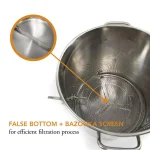 Gas One 40 Qt. Stainless Steel Brew Kettle Complete Kit with Lid and Accessories thumbnail 4