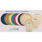 Kraftware Bartenders Choice Fun Colors 14 in. Round Vinyl Serving Tray - Tropic Green thumbnail 2