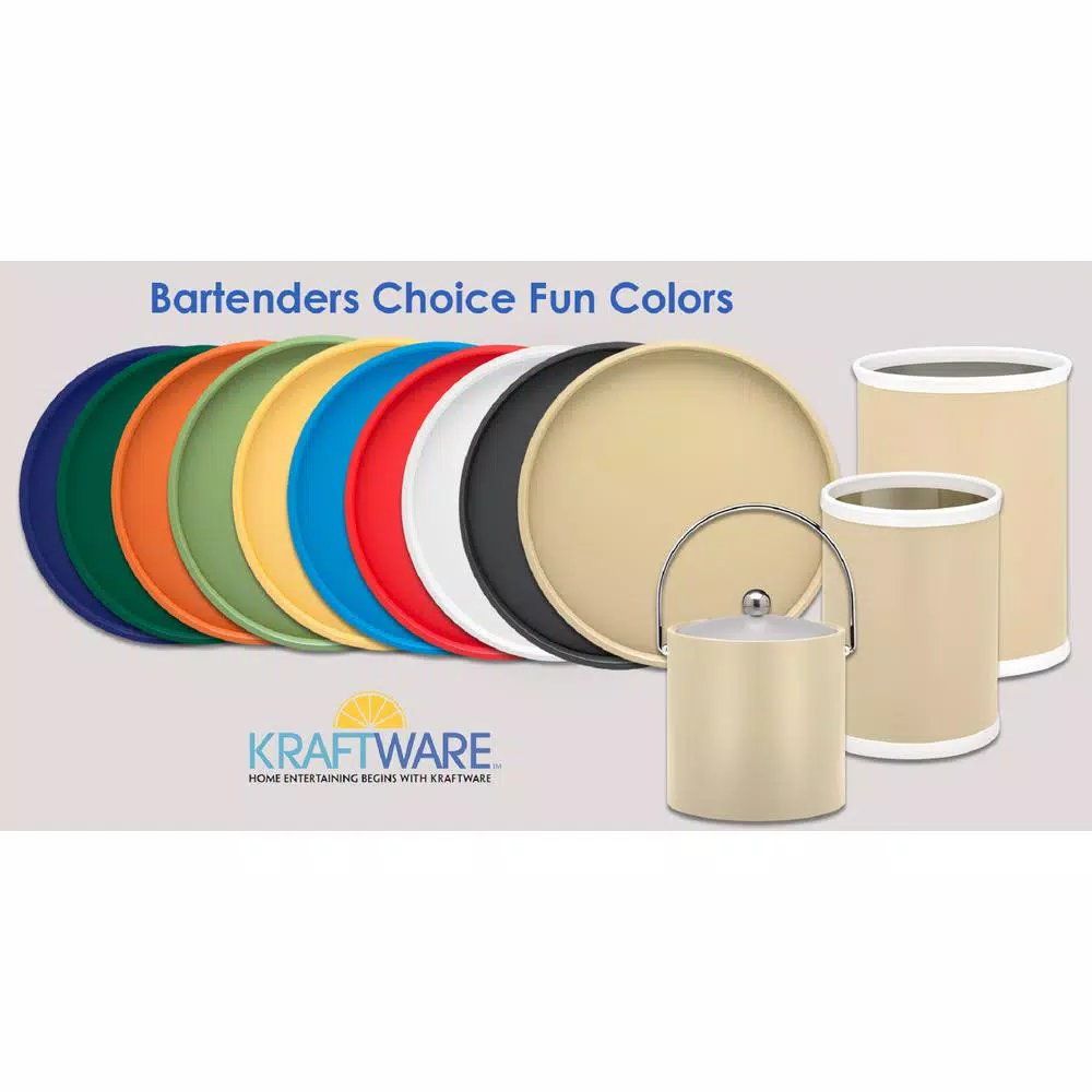 Kraftware Bartenders Choice Fun Colors 14 in. Round Vinyl Serving Tray - Tropic Green