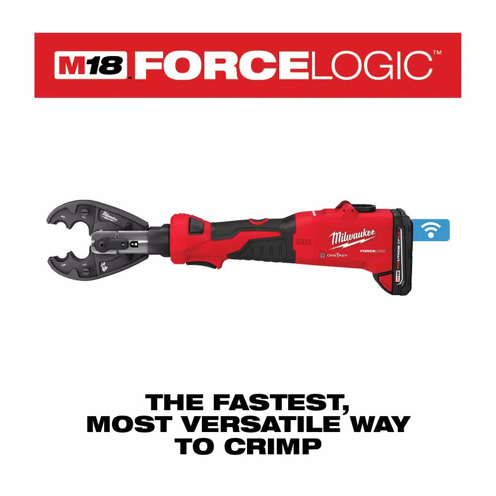 Milwaukee M18 FORCE LOGIC 6-Ton Cordless Utility Crimping Kit with BG-D3 Jaw