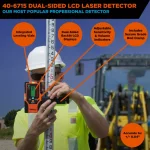 Johnson Red Beam Rotary Laser Detector with Dual LCD Displays and Grade Rod Clamp thumbnail 2