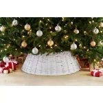 Home Accents Holiday 27 in. White Wicker Christmas Tree Collar thumbnail 3