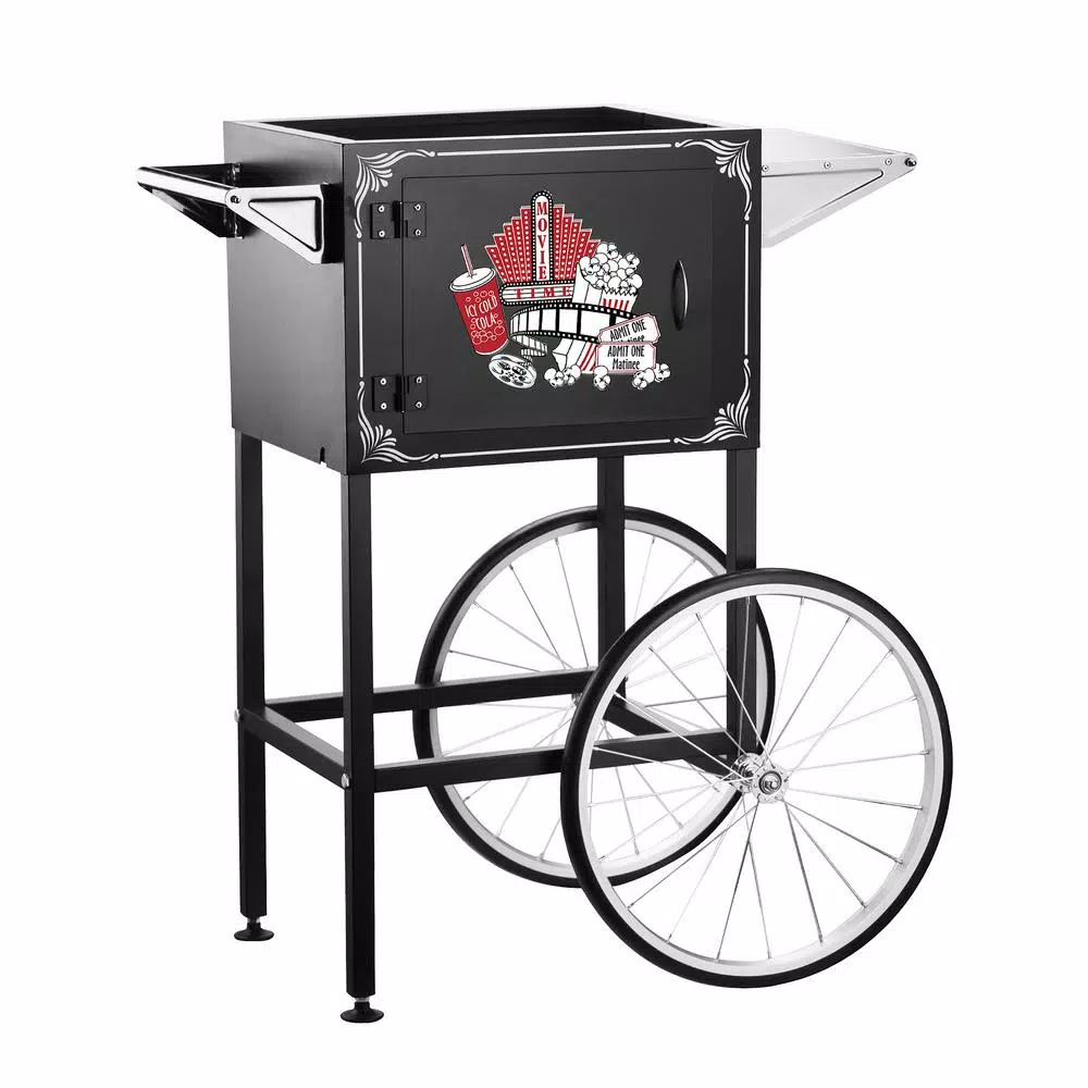 GREAT NORTHERN Top Star 12 oz. Commercial Quality Popcorn Machine with Cart, 1350W, Black