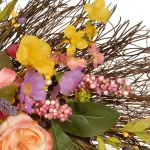 National Tree Company 24 in. Spring Wildflower Wreath with Mixed Flower Blooms thumbnail 2