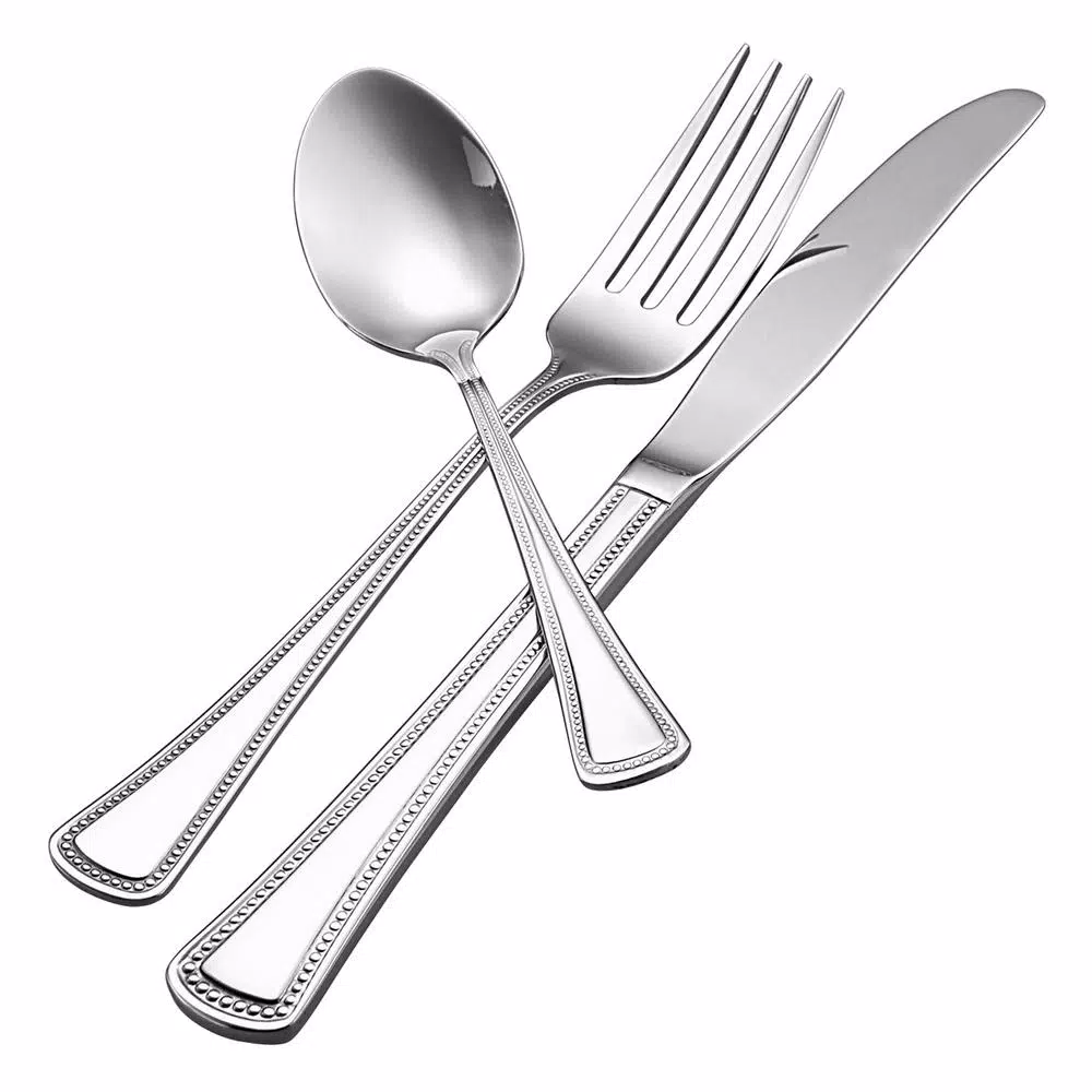 Oneida Needlepoint 18/8 Stainless Steel Tablespoons/Serving Spoons, Set of 12