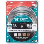 Makita 14 in. Segmented Rim Diamond Blade for General Purpose Masonry (3-Pack) thumbnail 3