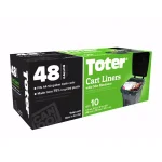 Toter 48 Gallon Trash Can Liners, 2 Mil Thick, 10-Count thumbnail 1