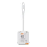 HDX 13.125 in. Polypropylene Toilet Bowl Brush and Holder Set, White/Gray thumbnail 2