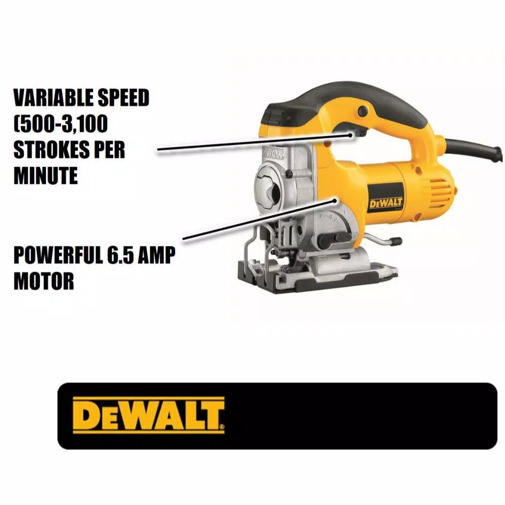 DEWALT 6.5 Amp Corded Jig Saw Kit with Carrying Case