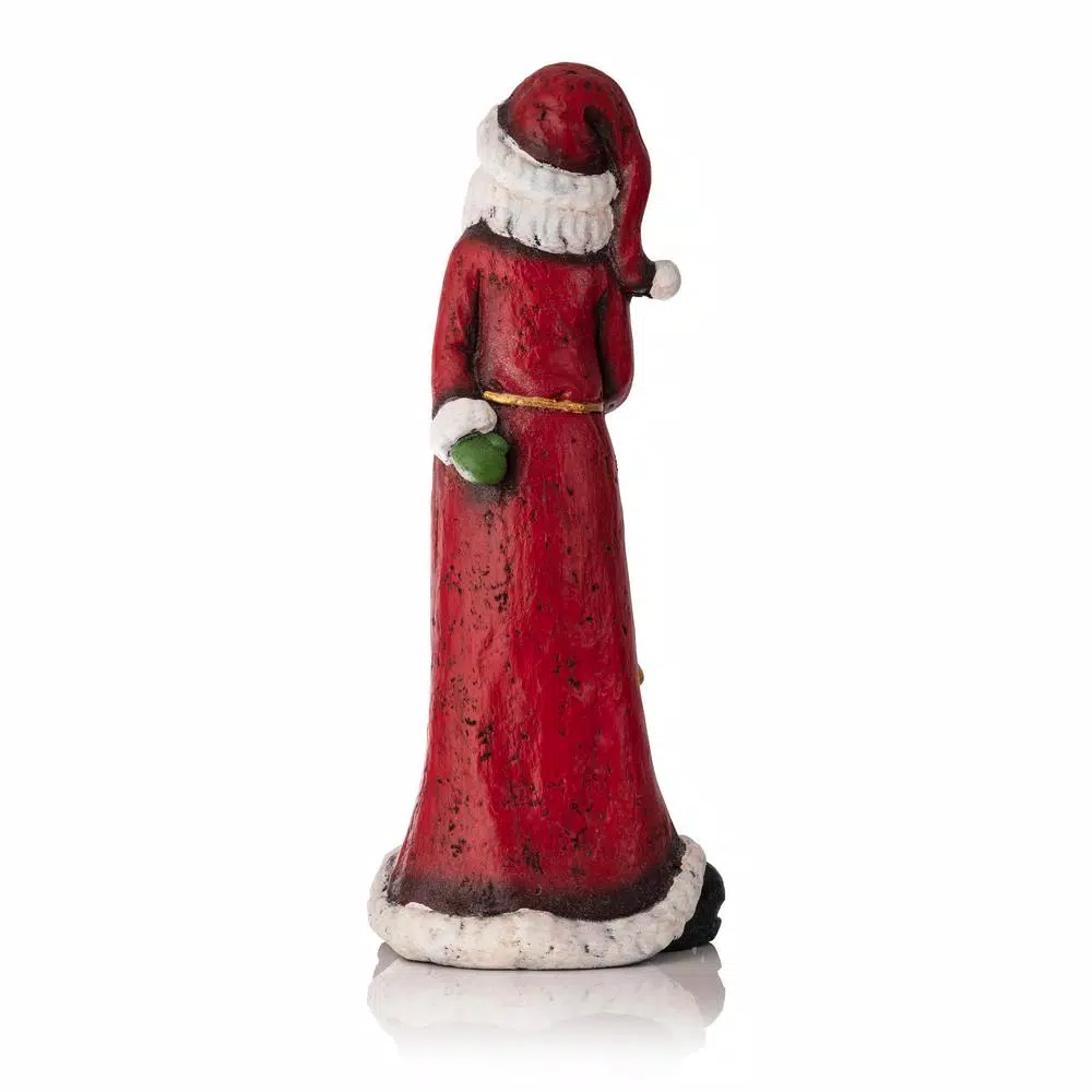 Alpine Corporation Alpine 28 in. Tall Skinny Santa Claus Sculpture - Indoor/Outdoor Christmas Decor