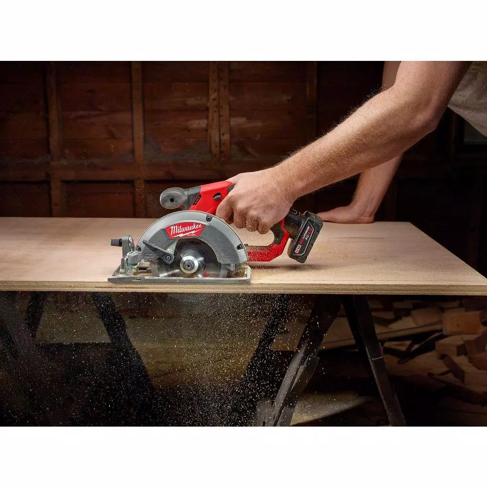Milwaukee M12 FUEL 5-3/8 in. Brushless Cordless Circular Saw Kit with 4.0 Ah Battery and Charger