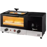SPT 3-in-1 Breakfast Center 1450W Toaster Oven, Coffee Maker, and Griddle - Black and Stainless Steel thumbnail 6