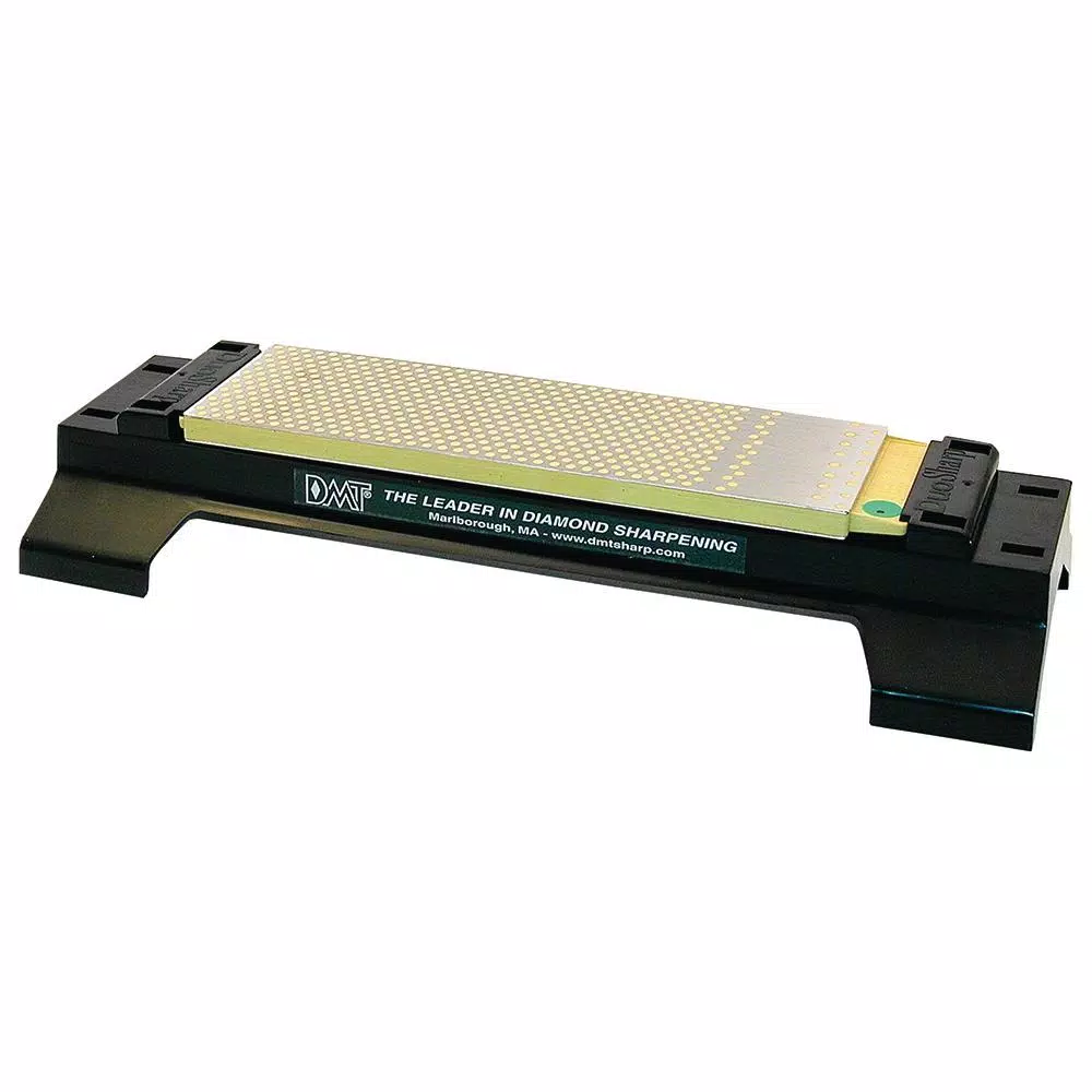 DMT 8 in. Duo Sharp Plus Bench Stone with Base - Extra-Fine & Fine Diamond Sharpening Stone