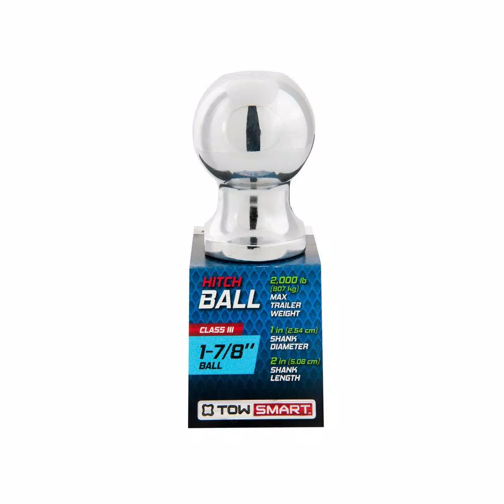 TowSmart 1-7/8 in. Chrome Hitch Ball with Wrench Flats