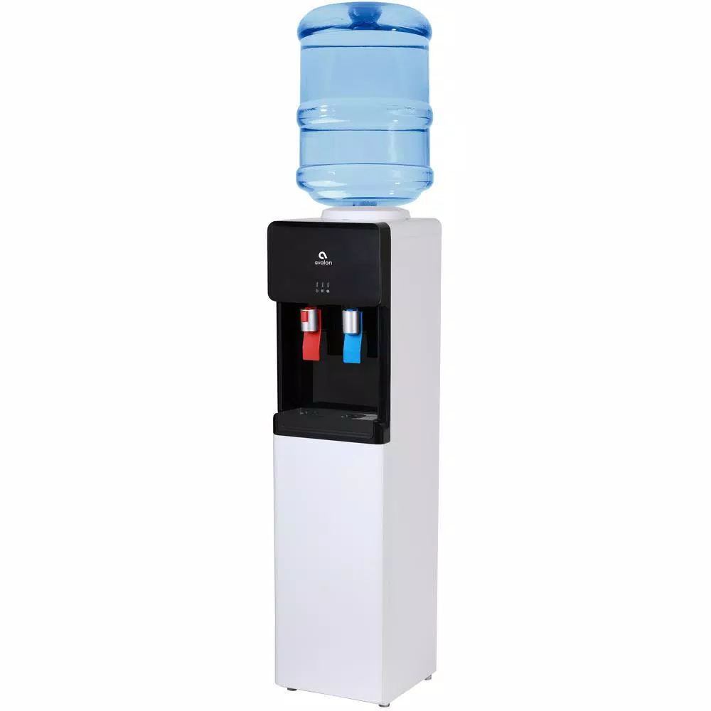 Avalon Top Loading Water Cooler Dispenser, Hot and Cold Water Dispenser with Child Safety Lock, White