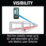 Makita 12V MAX CXT Self-Leveling Red Beam Cross-Line and 4-Point Laser Kit (2.0 Ah) thumbnail 11