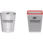 Plasticplace 55 Gallon Black Eco-Friendly Trash Bags, 1.7 Mil Thickness, 100 Count Case thumbnail 2
