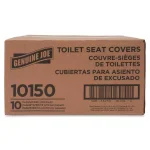 Genuine Joe White Flushable Toilet Seat Covers, 2500 Count (10 Packs of 250) thumbnail 2