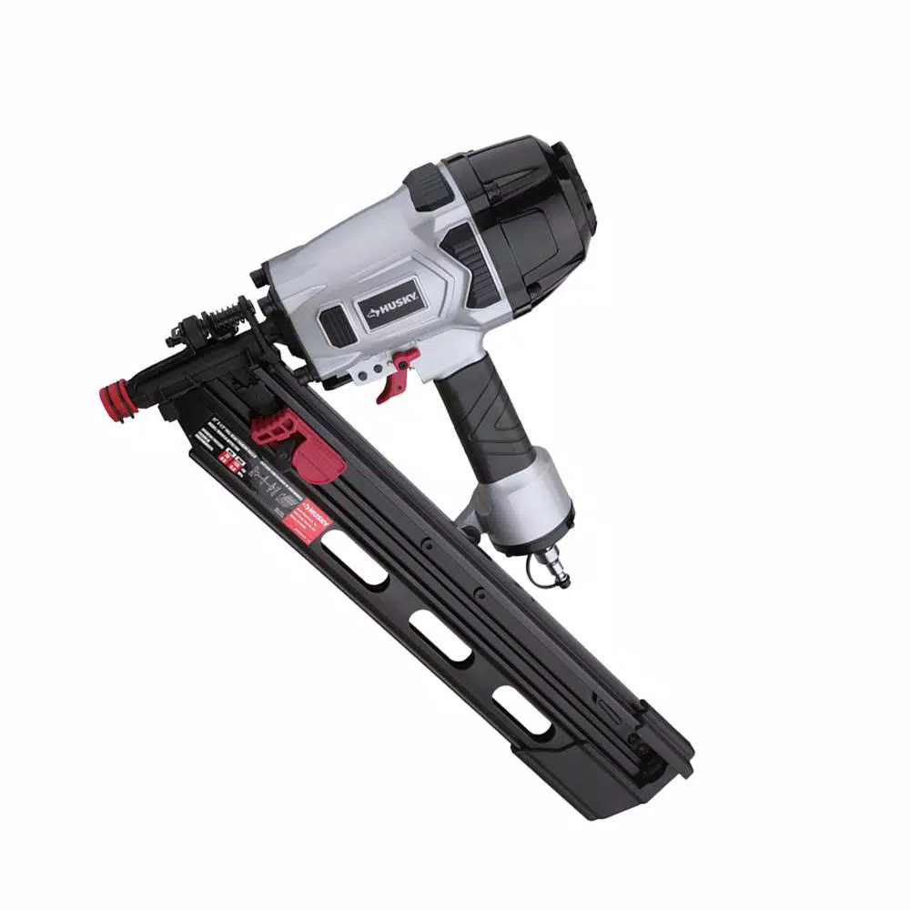 Husky 21-Degree 3-1/2 in. Full Round Head Pneumatic Framing Nailer