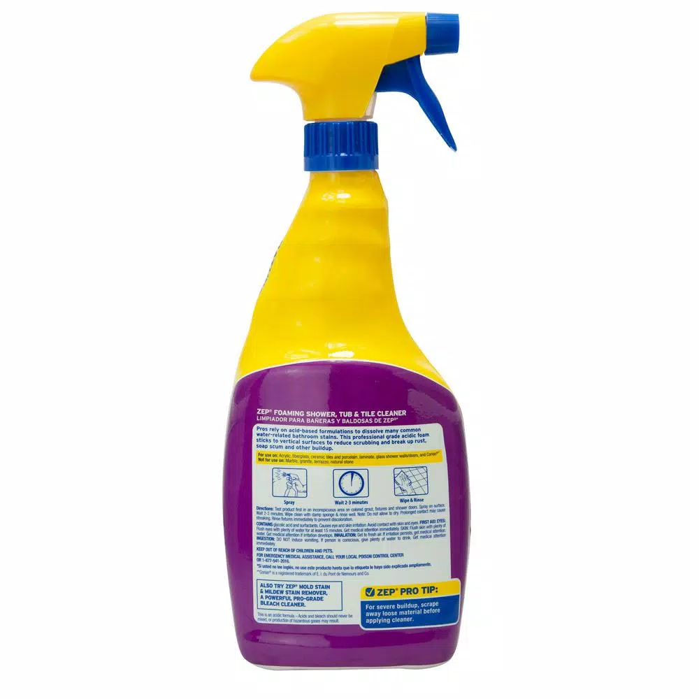 Zep Power Foam Tub and Tile Cleaner, 32 oz (Case of 12)