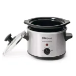 Elite 1.5 Qt. Stainless Steel Mini Slow Cooker with Removable Stoneware Pot thumbnail 1