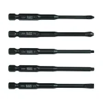 Klein Tools 3-1/2 in. Quick Switch Power Driver Bit Assortment, 5-Piece Set thumbnail 1