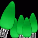 Wintergreen Lighting OptiCore C9 LED Green Smooth Opaque Christmas Light Bulbs, 25-Pack thumbnail 1