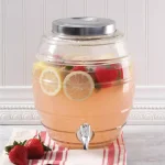 General Store 2 Gal. Clear Glass Beverage Dispenser with Silver Spigot and Lid thumbnail 4