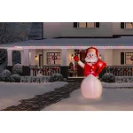 Unbranded 8 ft. Pre-Lit Inflatable Jolly Holiday Snowman Greeter with Sign, LED Lights thumbnail 2