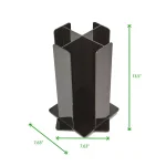 Mind Reader 4-Compartment Rotating Black Acrylic Cup and Lid Dispenser thumbnail 5